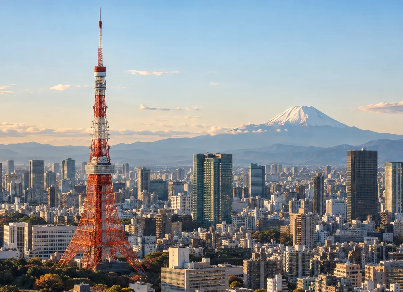 Tokyo Tower, Mount Fuji